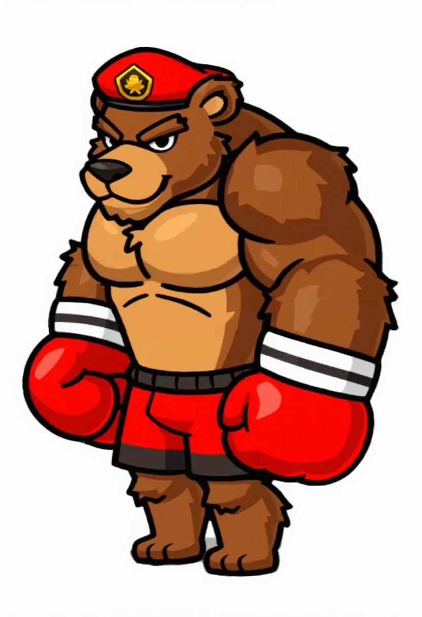 이미지 생성: 권투글러브를 착용한 갈색 곰