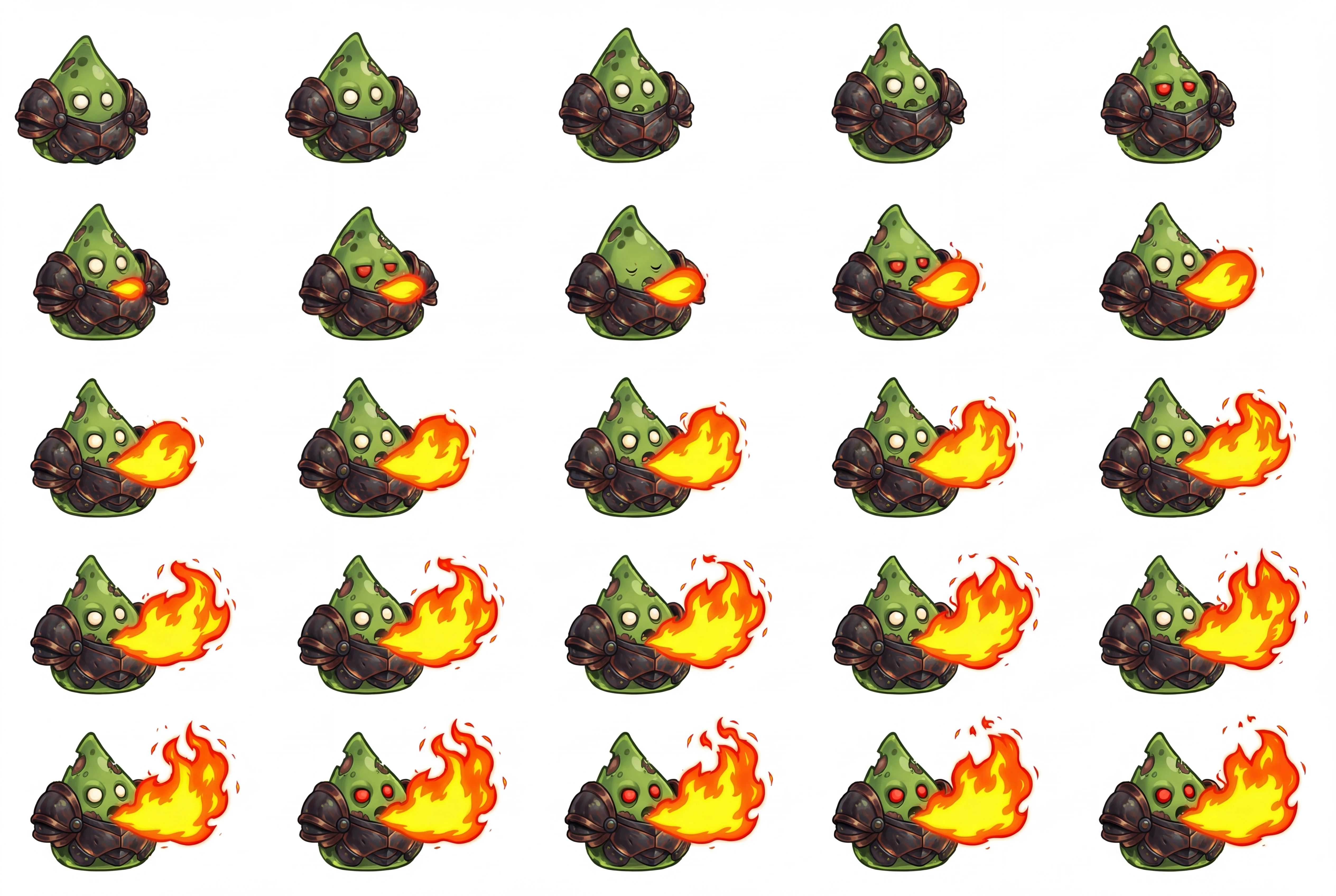 Sprite Reskin: Change the fire-breathing slime into a zombie slime.