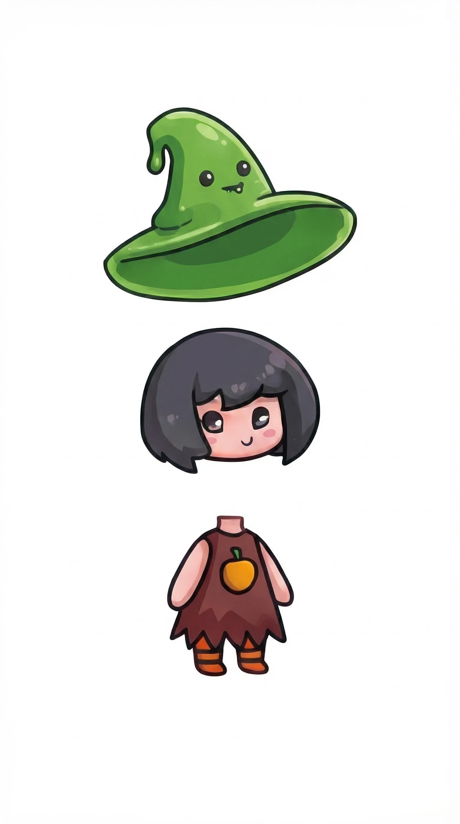 Layer Separation: Slime hat, head, body.