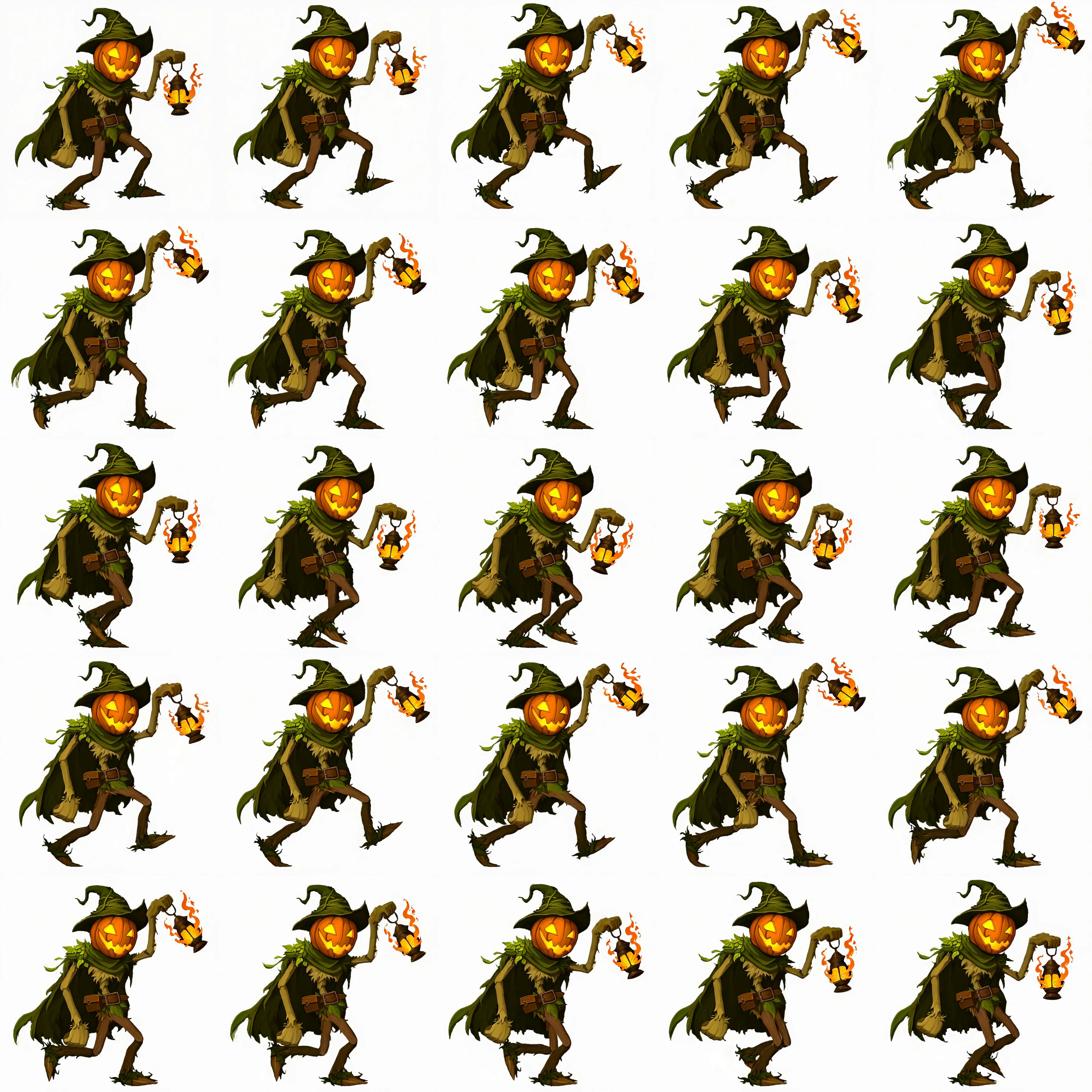 스프라이트 생성: 랜턴을 위 아래로 흔들며 걷기