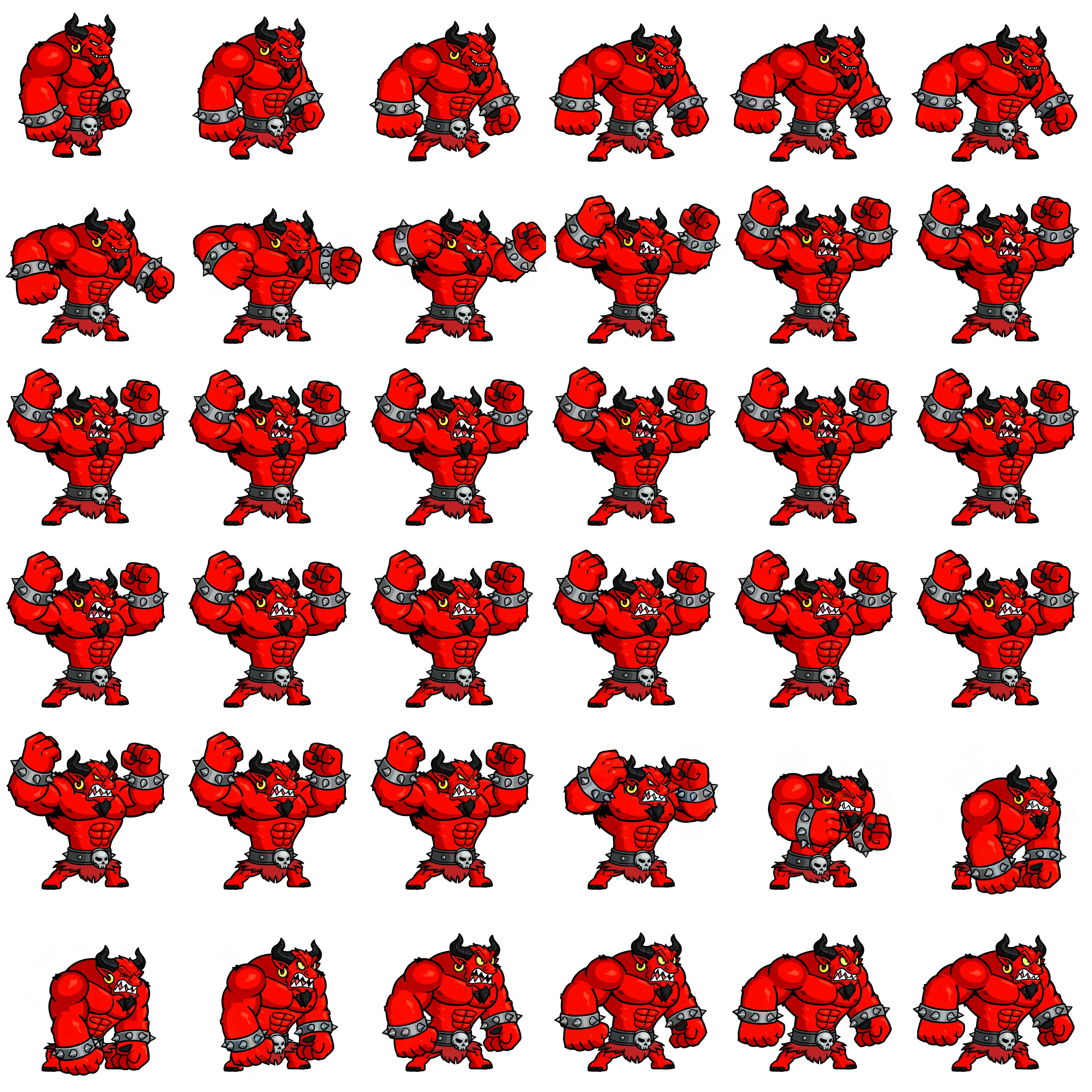 스프라이트 생성: 대기하며 힘자랑하기