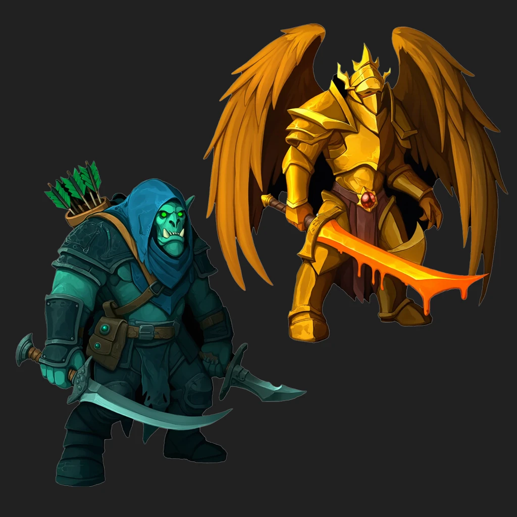 RPG 판타지 크리처 & 영웅 패키지 style preview image 1