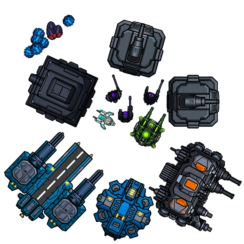 전략 시뮬레이션: RTS 최적화 탑다운뷰 모듈형 에셋 style preview image 0